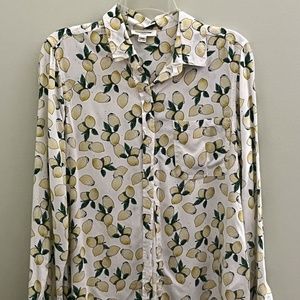 Women’s button down shirt Long-sleeve 100% silky viscose fabric